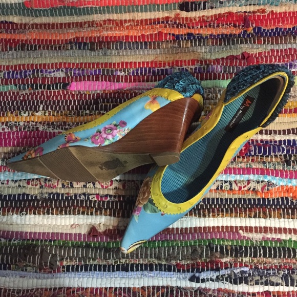 M by Morenatom Sky Blue Butterfly Brazilian Wedge - Picture 2 of 3